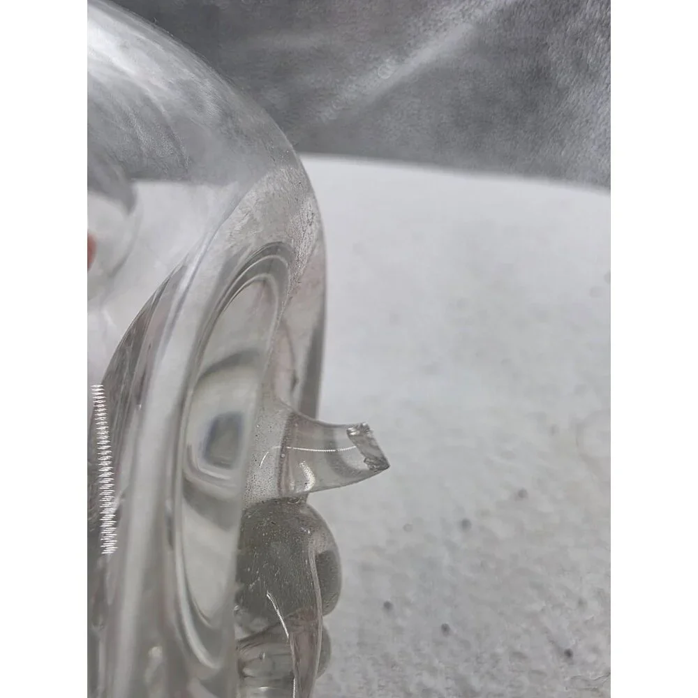 Apple & Pear Clear‎ Glass Figurines  3 Inches